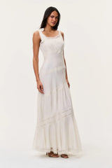 Andresy Silk Asymmetrical Maxi Dress
