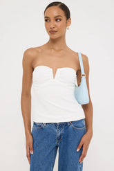 Perfect Stranger Royale Corset Top White