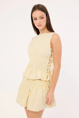 Luck & Trouble Verona Mini Skirt Butter