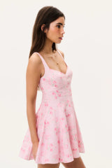 Nabi Linen Floral Mini Dress