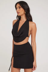 Perfect Stranger High Waist Mini Skirt Black