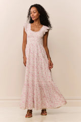 Chessie Blooming Floral Maxi Dress - RUSTIC ORCHID