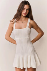 Tabatha Stretch Pointelle Mini Dress