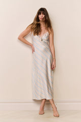 Manuela Floral Stripe Maxi Dress