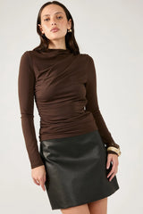 Perfect Stranger Kendra Faux Leather Mini Skirt Black