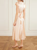 Coraline corded lace-trimmed silk-satin midi dress