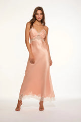 Orianna Silk-Blend Maxi Slip Dress