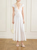 Coraline corded lace-trimmed silk-satin midi dress