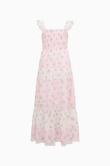 Little Girls Rhiannon Mixed Print Maxi Dress