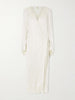 Rommi crinkled-voile midi wrap dress