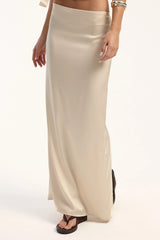 Lioness Front Row Maxi Skirt Cream