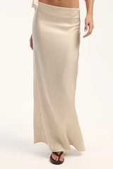 Lioness Front Row Maxi Skirt Cream