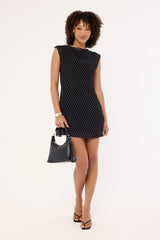 Lioness Mariner Mini Dress Noir Polka
