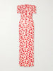 Printed chiffon midi dress