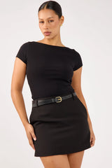 Perfect Stranger Luna High Rise Mini Skirt Black