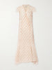 Meera wrap-effect floral-print silk-organza midi dress