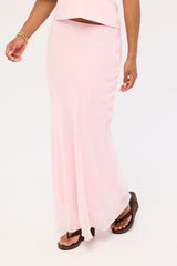 Perfect Stranger Lula Chiffon Maxi Skirt Pink