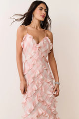 Ellietta Tartan Ruffle Maxi Dress - NEAPOLITAN