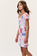 Tween Solier Patchwork Mini Dress