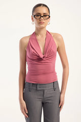 Motel Yukashi Top Cupro Raspberry