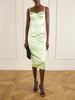 Satin bustier midi dress