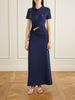 Embellished jersey midi dress