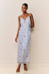 Manuela Heirloom Print Maxi Slip Dress