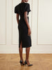 Alexandrite embellished cady midi dress