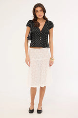 Motel Ilias Corset Top Basic Polka Black