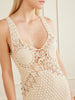Embellished crocheted cotton midi dress