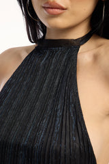 Motel Brienne top Black Plisse