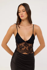 Motel Kaika Top Lace Black