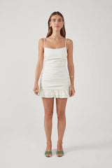 Perfect Stranger Rochelle Drop Waist Mini Dress Off White