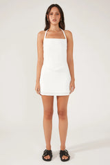 Perfect Stranger Cays Textured Halter Top Cream