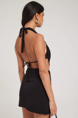 Perfect Stranger High Waist Mini Skirt Black
