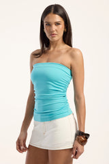 Perfect Stranger Zadie Strapless Tube Top Teal