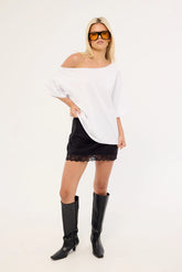 Thrills New Romance Lace Mini Slip Skirt Black