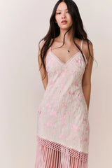 Evalette Floral Fringe Maxi Dress