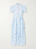 Embroidered guipure lace midi dress