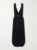 Draped jersey midi dress