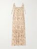 Emrys Shadow floral-print gathered midi dress