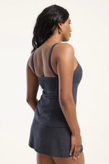 Perfect Stranger Sutton Linen Mini skirt - Slate Slate