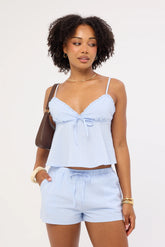 Luck & Trouble Ari Stripe Cami Top Blue Stripe