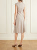 Draped virgin wool midi dress