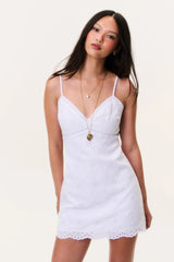 Becklyn Eyelet Linen Mini Dress