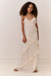 Tween Mini Rialto Cream Maxi Dress