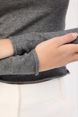 Sndys The Label Veda Long Sleeve Top Charcoal