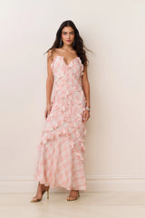 Ellietta Tartan Ruffle Maxi Dress - NEAPOLITAN