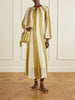Mahon splice striped mesh midi dress