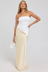 Perfect Stranger Capri Mid Rise Maxi Skirt Lemon
